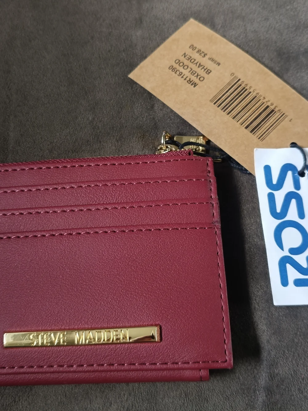 Steve Madden Card Case Wallet - Oxblood Red